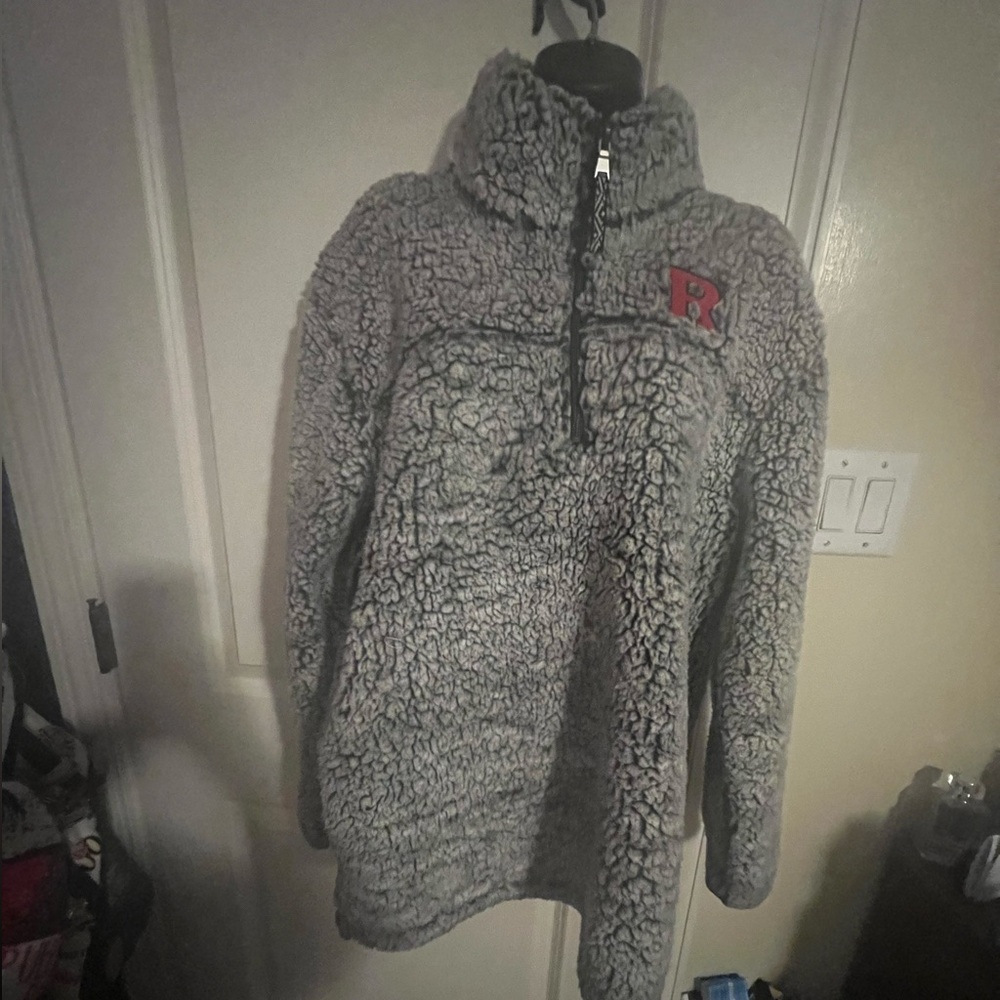 Boxercraft Charcoal and Gray quarter zip pullover.